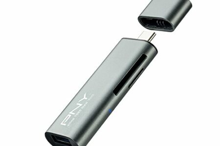 PNY Lecteur carte mémoire en USB-C adaptateur USB-A